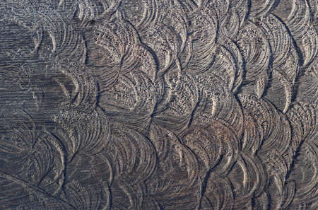 Deep textured wooden plank, natural oakの写真素材