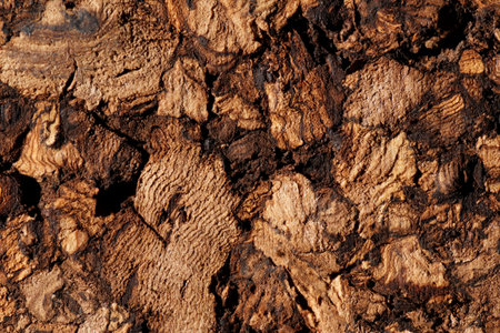 Natural cork texture, macro shot