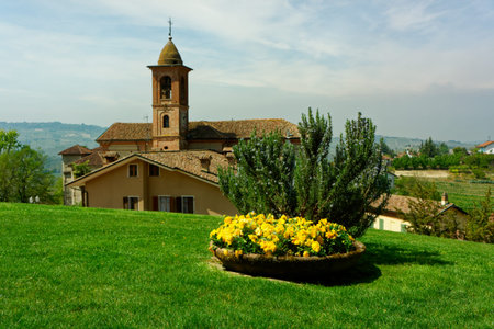 Church in Grinzane Cavour municipality, Piedmont, Italy