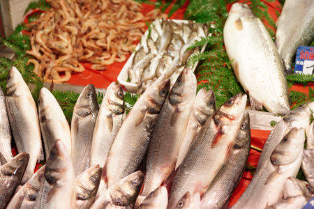 Street fish market in Istanbul, Turkey