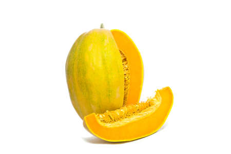 Pumpkin isolated on white backgroundの写真素材