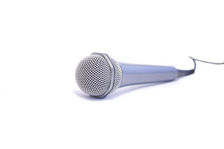 Microphone, isolated on white backgroundの写真素材