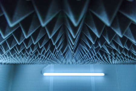 dark grey triangular texture acoustic foam rubberの写真素材