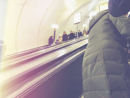 people in the subway in St. Petersburgの写真素材