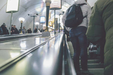 people in the subway in St. Petersburgの写真素材