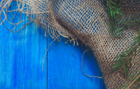 blue wooden celebratory background for text or photoの写真素材