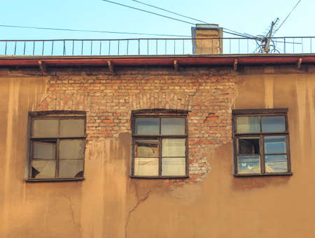 yard well in St. Petersburg in the dayの写真素材