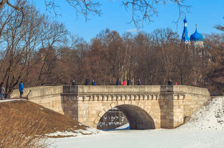 Park in the suburbs of St. Petersburgの写真素材