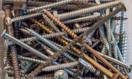 Screws and screws from the top close upの写真素材
