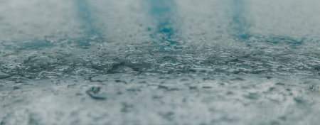 raindrops on the glass close up in spring