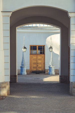 Elagin Palace on the Elagin Island in a park in St. Petersburg
