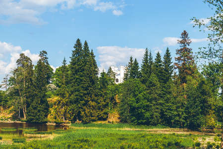 Ludwigstein Chapel in the Monrepo Park in Vyborg in the suburbs of St. Petersburgの写真素材