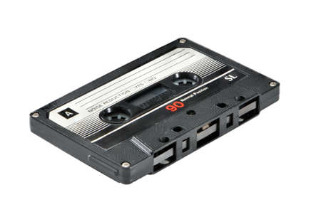 Audiocassette isolated on white background の写真素材