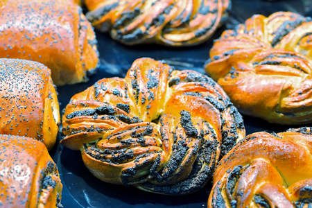 Cakes sprinkled with poppy seeds.の写真素材