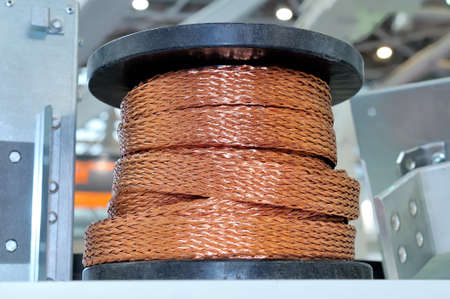 Cable reel of copper power cable.の写真素材