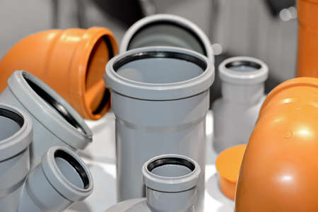 Plastic water pipes and fittings for water supply and sewerage systemsの写真素材