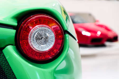 detail of a supercar rear lightの写真素材