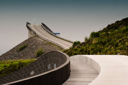 The beautiful bridge of Atlantic  Roadの写真素材