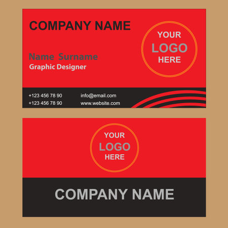 Vector illustration of creative business card mockup for business workのイラスト素材