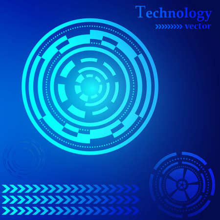 Futuristic User Menu Interface Hud. Abstract Technology Backgroundのイラスト素材