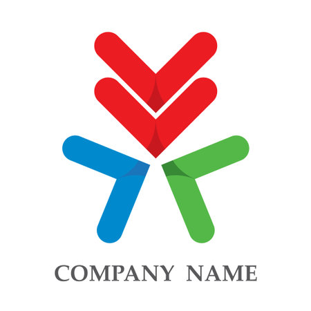 Blue triangle logo for business challenge vector illustrationのイラスト素材