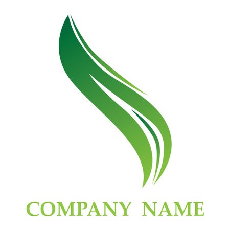 Green leaf logo for business challenge vector illustrationのイラスト素材