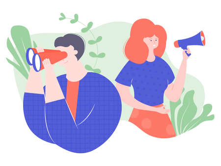 Employee search, recruitmentのイラスト素材