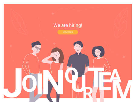 We are hiring concept bannerのイラスト素材