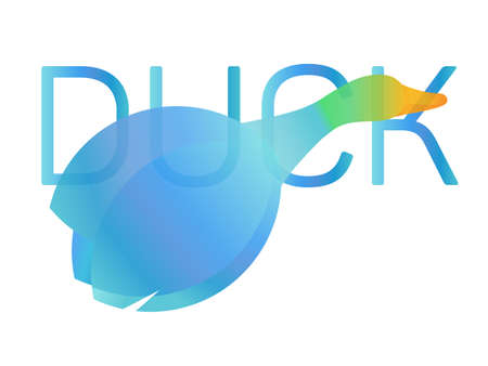 Duck and rosebud.のイラスト素材