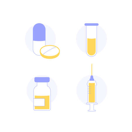 Set of icons on the medical theme.のイラスト素材