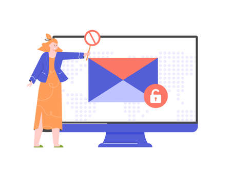Cyber security on the Internet.のイラスト素材