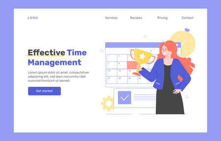 Effective time management.のイラスト素材