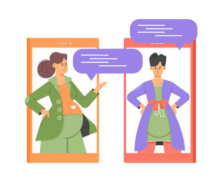 Mobile application for pregnant women and mothers.のイラスト素材