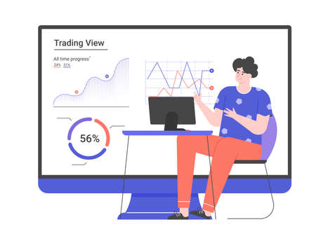 Personal investment. Web application for a trader.のイラスト素材