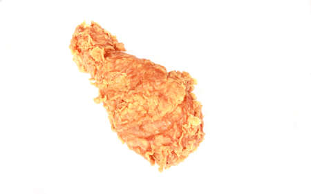 Chicken drumsticks single fried  isolated on white background.の写真素材