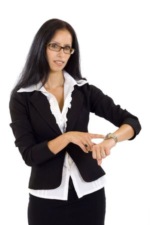 attractive businesswoman checking time
の写真素材