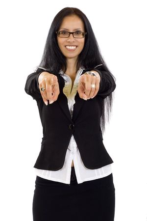 business woman pointingの写真素材