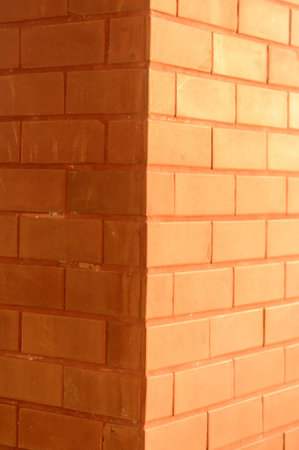 Pole that built with orange brick