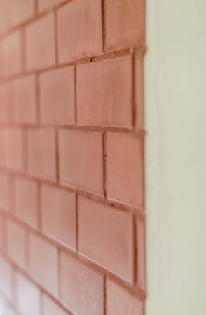 Orange wall and yellow and the lined pattern