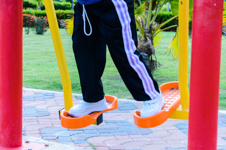 Exercise in the public park
