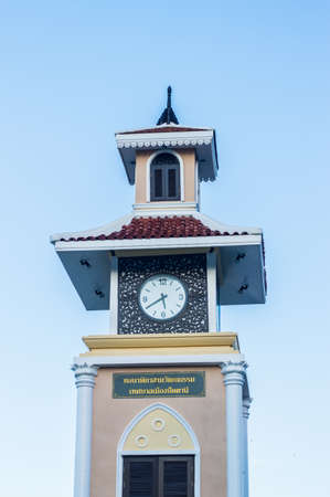 Clock tower with three culture, Thai Chinese and Islamの写真素材