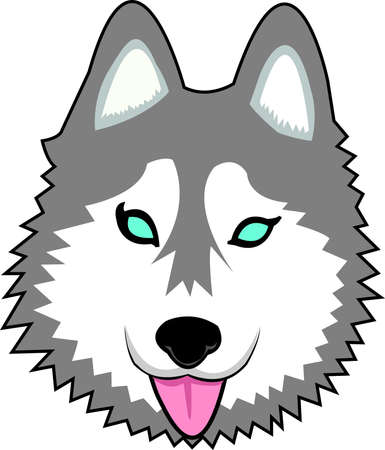 siberian huskyのイラスト素材