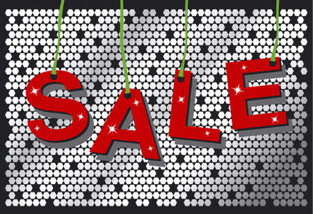 Sale advertising with word Sale on metal backgroundのイラスト素材