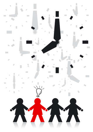 Businessman and Timeのイラスト素材