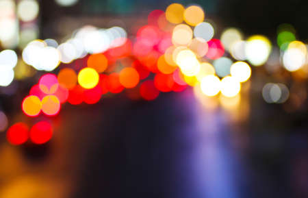 Night traffic  Out of focus の写真素材