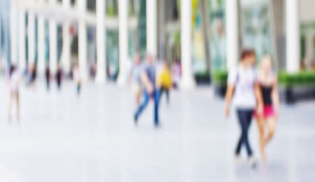 People go shopping  Motion blur の写真素材