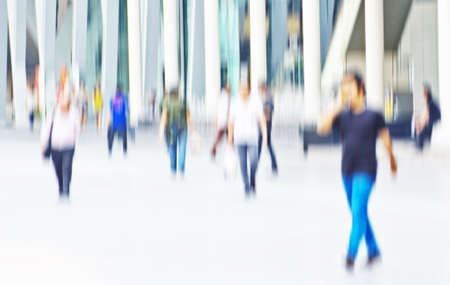 People go shopping  Motion blur の写真素材