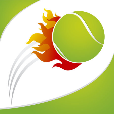Tennis Ball Fireのイラスト素材
