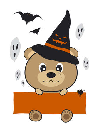 Halloween bear design のイラスト素材