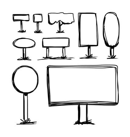 Banner on white backgroundのイラスト素材